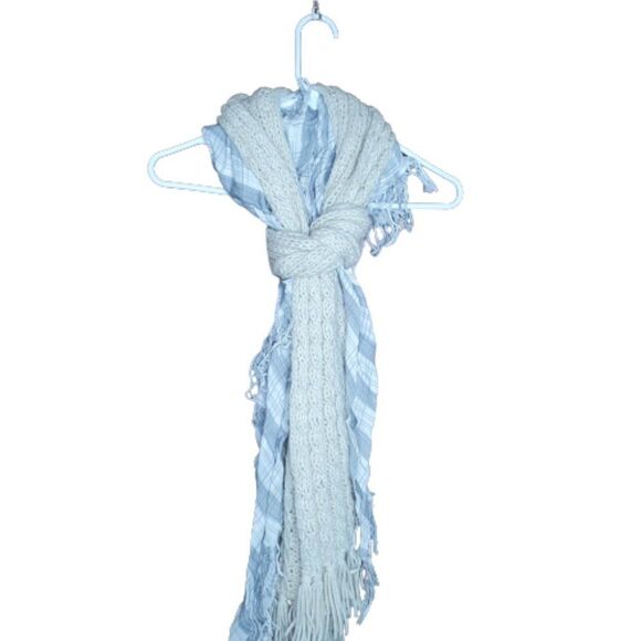 Beige Cream Cable Knit Scarf - Picture 8 of 13